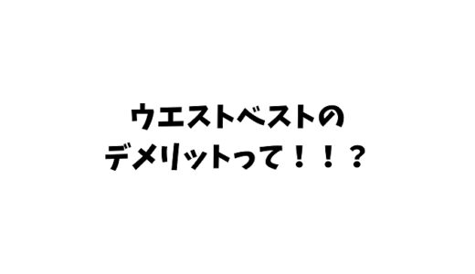 ウエイトベストを買う前に調べておきたいデメリットとは？詳しく解説します！